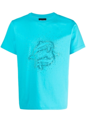 Botter rhinestone-embellished organic cotton T-shirt - Blue