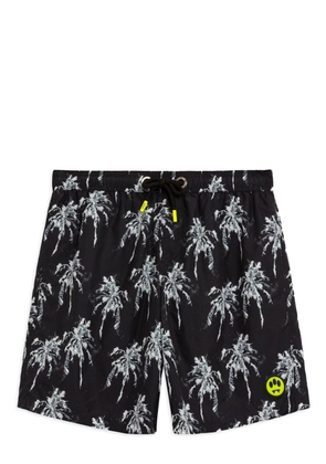 BARROW palm-tree print swim shorts - Black