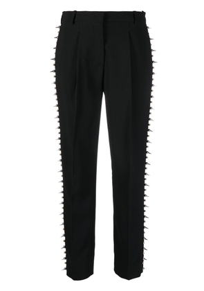Roberto Cavalli stud-detailed cropped trousers - Black