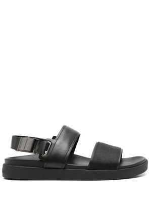 Calvin Klein slingback logo-jacquard sandals - Black