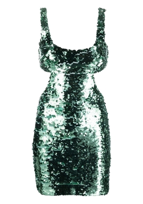 The New Arrivals Ilkyaz Ozel sequin open-back dress - Green