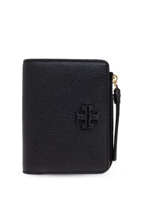 Tory Burch logo-patch leather wallet - Black