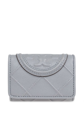 Tory Burch Double T-embossed leather wallet - Grey