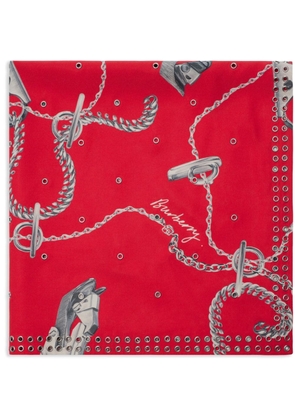Burberry Knight Hardware print scarf - Red