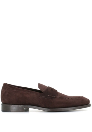 Henderson Baracco penny-slot suede loafers - Brown