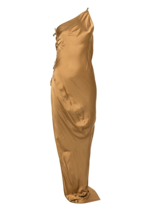 Rick Owens Taco satin gown - Gold