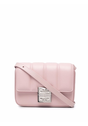 Givenchy logo-plaque leather satchel bag - Pink