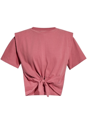 ISABEL MARANT front-tie cropped T-shirt - Pink