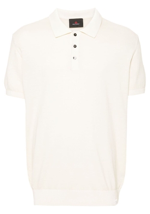 Peuterey button-up cotton polo shirt - Neutrals