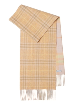 Burberry reversible checked cashmere scarf - Neutrals