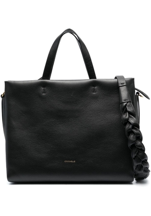 Coccinelle grained leather tote bag - Black