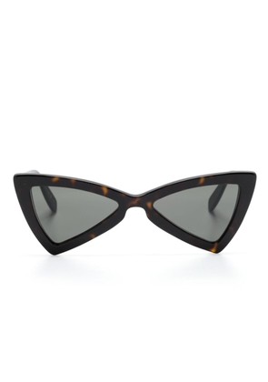 Saint Laurent Eyewear tortoiseshell triangle-frame sunglasses - Brown