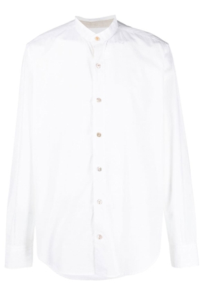 Eleventy band collar cotton shirt - White