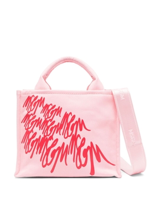 MSGM logo-print tote bag - Pink