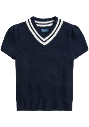 Polo Ralph Lauren short-sleeve cotton knit top - Blue