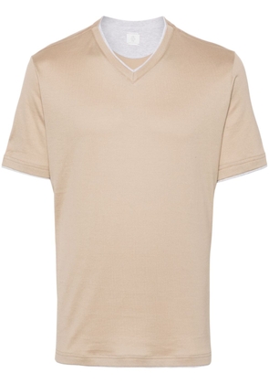 Eleventy V-neck cotton T-shirt - Neutrals