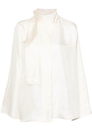 ROHE sash satin-silk blouse - Neutrals