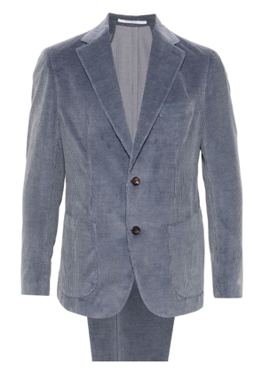 Eleventy single-breasted corduroy suit - Blue