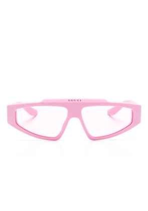 Gucci Eyewear GG Supreme rectangle-frame sunglasses - Pink
