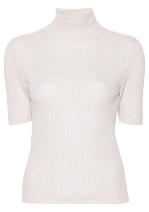 A.P.C. pointelle-knit cotton top - Neutrals