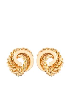 Susan Caplan Vintage 1980s Monet twisted clip-on earrings - Gold