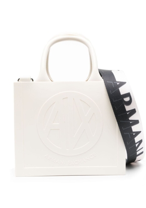 Armani Exchange raised logo tote bag - Neutrals