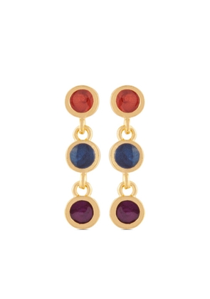 Susan Caplan Vintage 1990s Rediscovered enamel drop earrings - Gold