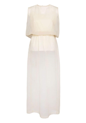 Uma Wang layered semi-sheer maxi dress - Neutrals