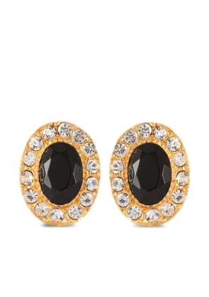 Susan Caplan Vintage 1990s Rediscovered crystal-embellished earrings - Gold