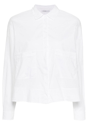 Transit drop-shoulder poplin shirt - White