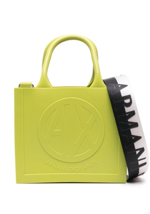 Armani Exchange logo-embossed tote bag - Green