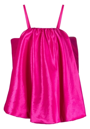 Kika Vargas Karen bow.detail mini dress - Pink