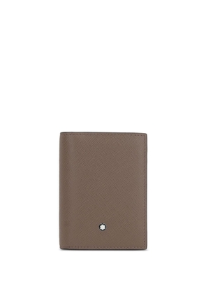 Montblanc hardware leather card holder - Brown