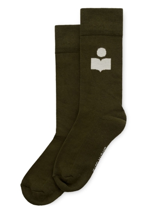 MARANT Siloki logo-intarsia socks - Green