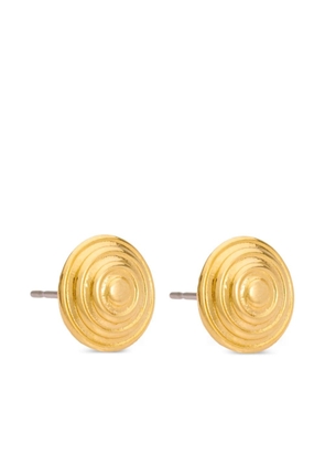 Susan Caplan Vintage 1980s Rediscovered engraved earrings - Gold