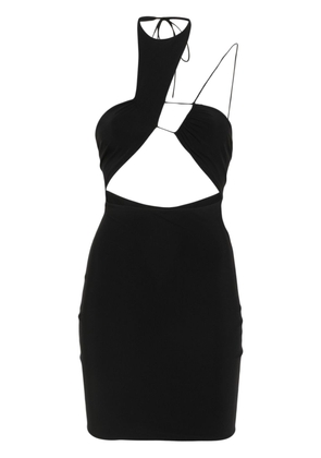Amazuìn Kaya asymmetric mini dress - Black