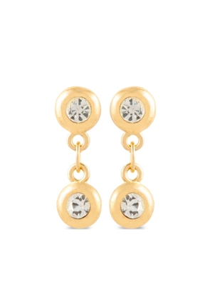 Susan Caplan Vintage 1990s Rediscovered crystal-embellished earrings - Gold