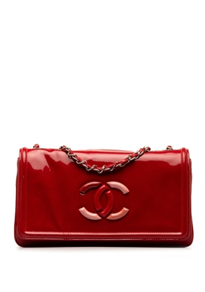 CHANEL Pre-Owned 2009-2010 CC Lipstick Patent Flap shoulder bag - Red