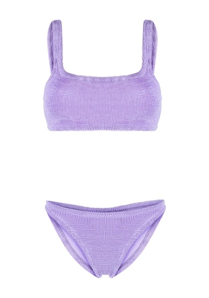 Hunza G mid-rise crinkled bikini set - Purple