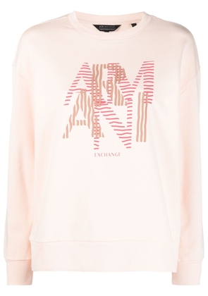 Armani Exchange logo-print cotton sweatshirt - Neutrals