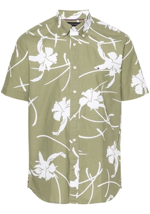 Tommy Hilfiger tropical-print cotton shirt - Green