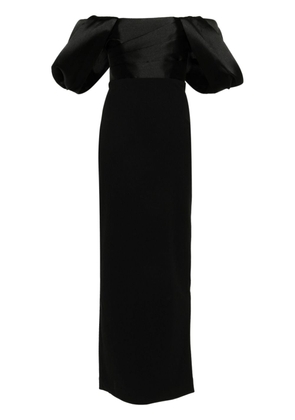 Solace London Sian off-shoulder maxi dress - Black