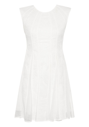Aje Soleil jacquard flared minidress - White