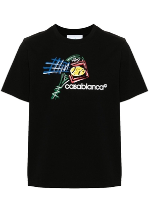 Casablanca Croquis De Tennis logo-print T-shirt - Black