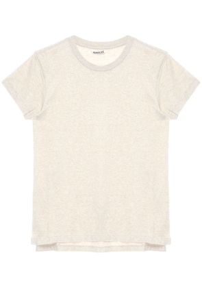 Auralee crew neck cotton T-shirt - Neutrals