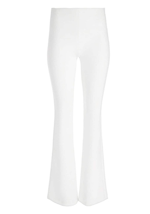 alice + olivia mid-rise slim fit bootcut pants - White