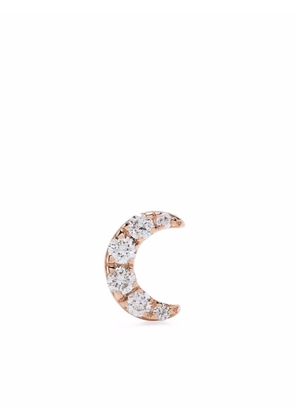 Djula 18kt rose gold Moon diamond piercing - Pink