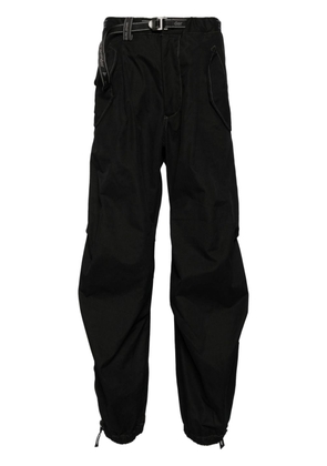 and Wander side-zip tapered trousers - Black