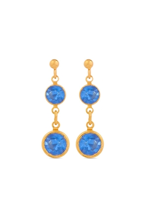 Susan Caplan Vintage 1990s Rediscovered crystal-embellished drop earrings - Gold