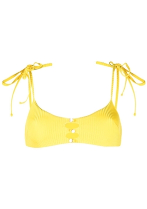 Sian Swimwear ribbed side-tie bikini bottoms - Yellow